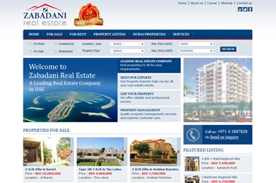 Real estate Website dubai